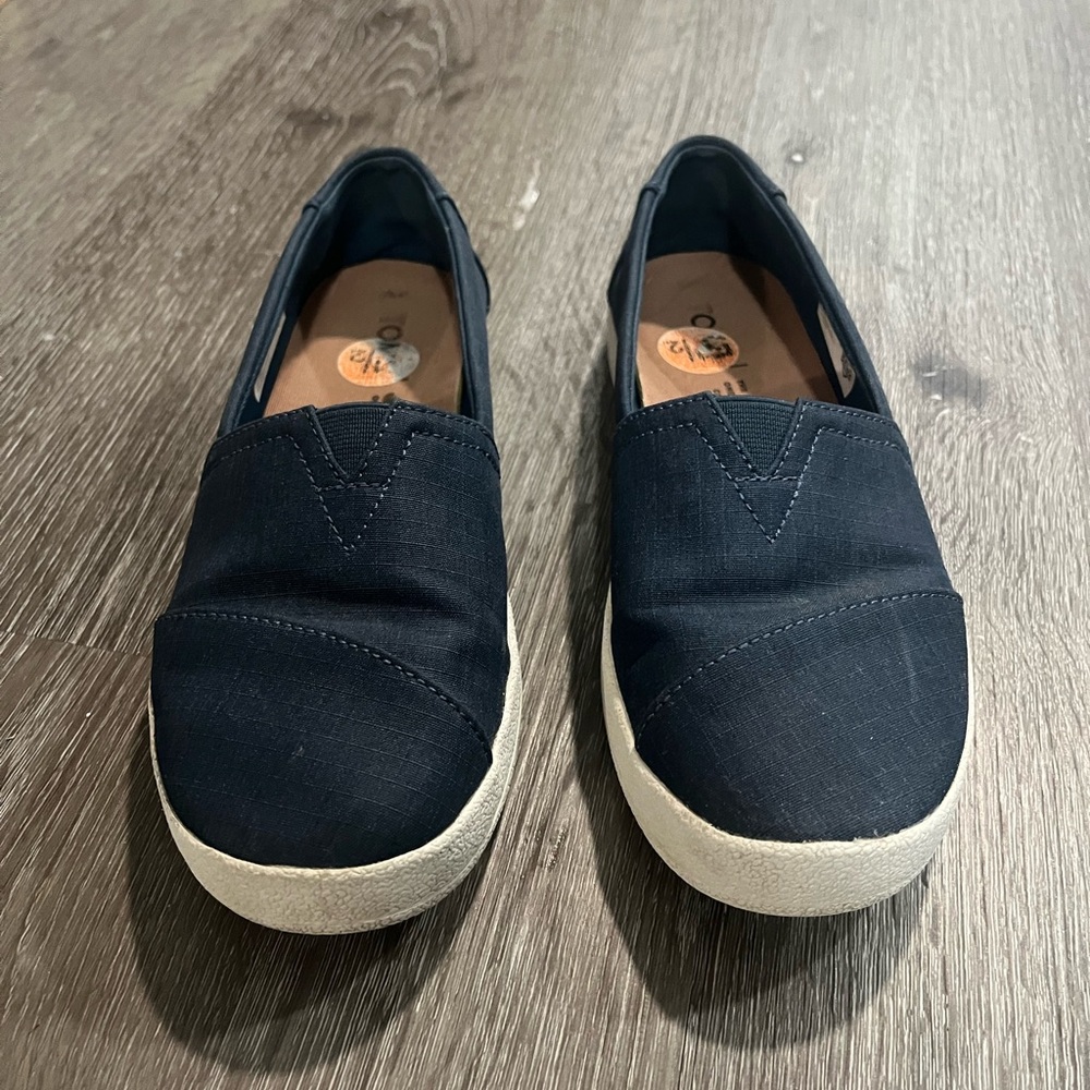 TOMS Dark Blue Casual Slip-Ons